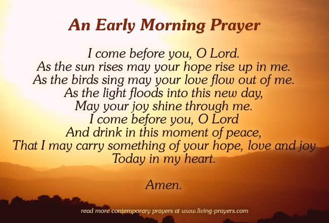 Short Morning Prayers- Good Inspirational Prayers